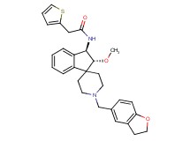 N-[(2R*,3R*)-1'-(2,3-dihydro-1-benzofuran-5-ylmethyl)-2-methoxy-2,3-dihydrospiro[indene-1,4'-piperidin]-3-yl]-2-(2-thienyl)acetamide
