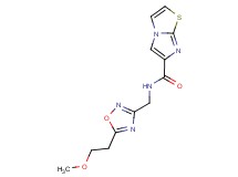 N-{[5-(2-methoxyethyl)-1,2,4-oxadiazol-3-yl]methyl}imidazo[2,1-b][1,3]thiazole-6-carboxamide