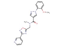 1-(2-methoxyphenyl)-N-methyl-N-{[3-(3-pyridinyl)-1,2,4-oxadiazol-5-yl]methyl}-1H-pyrazole-4-carboxamide