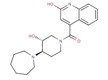 4-{[rel-(3R,4R)-4-(1-azepanyl)-3-hydroxy-1-piperidinyl]carbonyl}-2-quinolinol
