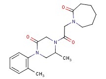 1-{2-[2-methyl-4-(2-methylphenyl)-5-oxo-1-piperazinyl]-2-oxoethyl}-2-azepanone
