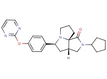 (3aS*,5S*,9aS*)-2-cyclopentyl-5-[4-(2-pyrimidinyloxy)phenyl]hexahydro-7H-pyrrolo[3,4-g]pyrrolizin-1(2H)-one