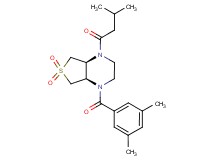 (4aS*,7aR*)-1-(3,5-dimethylbenzoyl)-4-(3-methylbutanoyl)octahydrothieno[3,4-b]pyrazine 6,6-dioxide