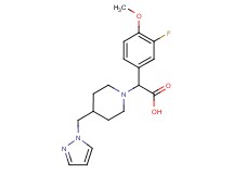 (3-fluoro-4-methoxyphenyl)[4-(1H-pyrazol-1-ylmethyl)piperidin-1-yl]acetic acid