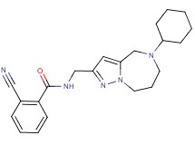 2-cyano-N-[(5-cyclohexyl-5,6,7,8-tetrahydro-4H-pyrazolo[1,5-a][1,4]diazepin-2-yl)methyl]benzamide