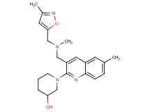 1-[6-methyl-3-({methyl[(3-methyl-5-isoxazolyl)methyl]amino}methyl)-2-quinolinyl]-3-piperidinol