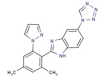 2-[2,4-dimethyl-6-(1H-pyrazol-1-yl)phenyl]-5-(1H-tetrazol-1-yl)-1H-benzimidazole