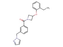 1-(3-{[3-(2-ethylphenoxy)-1-azetidinyl]carbonyl}benzyl)-1H-pyrazole