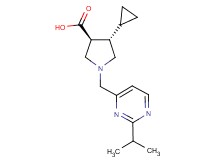 (3S*,4S*)-4-cyclopropyl-1-[(2-isopropyl-4-pyrimidinyl)methyl]-3-pyrrolidinecarboxylic acid