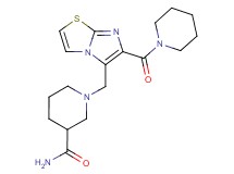 1-{[6-(piperidin-1-ylcarbonyl)imidazo[2,1-b][1,3]thiazol-5-yl]methyl}piperidine-3-carboxamide