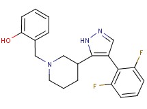 2-({3-[4-(2,6-difluorophenyl)-1H-pyrazol-5-yl]-1-piperidinyl}methyl)phenol