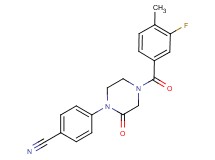 4-[4-(3-fluoro-4-methylbenzoyl)-2-oxo-1-piperazinyl]benzonitrile
