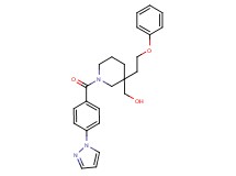 {3-(2-phenoxyethyl)-1-[4-(1H-pyrazol-1-yl)benzoyl]-3-piperidinyl}methanol