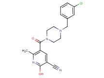 5-{[4-(3-chlorobenzyl)-1-piperazinyl]carbonyl}-2-hydroxy-6-methylnicotinonitrile