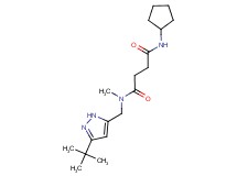 N-[(3-tert-butyl-1H-pyrazol-5-yl)methyl]-N'-cyclopentyl-N-methylsuccinamide