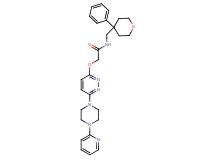 N-[(4-phenyltetrahydro-2H-pyran-4-yl)methyl]-2-({6-[4-(2-pyridinyl)-1-piperazinyl]-3-pyridazinyl}oxy)acetamide