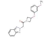 2-{2-[3-(3-methoxyphenoxy)-1-azetidinyl]-2-oxoethyl}-2H-1,2,3-benzotriazole