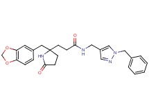 3-[2-(1,3-benzodioxol-5-ylmethyl)-5-oxo-2-pyrrolidinyl]-N-[(1-benzyl-1H-pyrazol-4-yl)methyl]propanamide