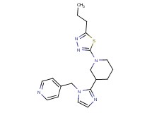 4-({2-[1-(5-propyl-1,3,4-thiadiazol-2-yl)piperidin-3-yl]-1H-imidazol-1-yl}methyl)pyridine