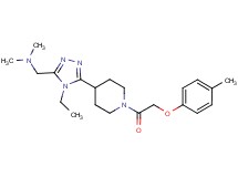 1-(4-ethyl-5-{1-[(4-methylphenoxy)acetyl]piperidin-4-yl}-4H-1,2,4-triazol-3-yl)-N,N-dimethylmethanamine
