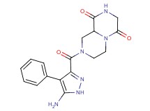 8-[(5-amino-4-phenyl-1H-pyrazol-3-yl)carbonyl]tetrahydro-2H-pyrazino[1,2-a]pyrazine-1,4(3H,6H)-dione