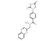4-(2,4-dioxo-1-imidazolidinyl)-N-methyl-N-(2-quinoxalinylmethyl)benzamide