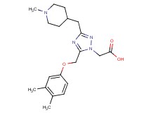 {5-[(3,4-dimethylphenoxy)methyl]-3-[(1-methylpiperidin-4-yl)methyl]-1H-1,2,4-triazol-1-yl}acetic acid