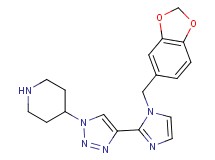 4-{4-[1-(1,3-benzodioxol-5-ylmethyl)-1H-imidazol-2-yl]-1H-1,2,3-triazol-1-yl}piperidine