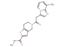 N-methyl-5-[(8-methylimidazo[1,2-a]pyridin-3-yl)acetyl]-4,5,6,7-tetrahydrothieno[3,2-c]pyridine-2-carboxamide