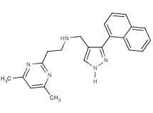 2-(4,6-dimethyl-2-pyrimidinyl)-N-{[3-(1-naphthyl)-1H-pyrazol-4-yl]methyl}ethanamine