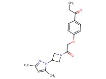 1-(4-{2-[3-(3,5-dimethyl-1H-pyrazol-1-yl)azetidin-1-yl]-2-oxoethoxy}phenyl)propan-1-one