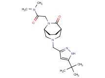 2-{(1S*,5R*)-3-[(5-tert-butyl-1H-pyrazol-3-yl)methyl]-7-oxo-3,6-diazabicyclo[3.2.2]non-6-yl}-N,N-dimethylacetamide
