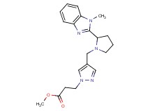 methyl 3-(4-{[2-(1-methyl-1H-benzimidazol-2-yl)-1-pyrrolidinyl]methyl}-1H-pyrazol-1-yl)propanoate