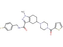 N-(4-fluorobenzyl)-1-methyl-5-[4-(2-thienylcarbonyl)-1-piperazinyl]-4,5,6,7-tetrahydro-1H-indazole-3-carboxamide