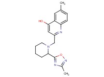 6-methyl-2-{[2-(3-methyl-1,2,4-oxadiazol-5-yl)piperidin-1-yl]methyl}quinolin-4-ol