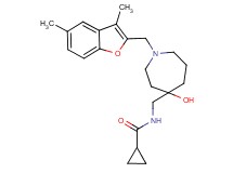 N-({1-[(3,5-dimethyl-1-benzofuran-2-yl)methyl]-4-hydroxy-4-azepanyl}methyl)cyclopropanecarboxamide
