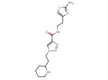 N-[2-(2-amino-1,3-thiazol-4-yl)ethyl]-1-(2-piperidin-2-ylethyl)-1H-1,2,3-triazole-4-carboxamide