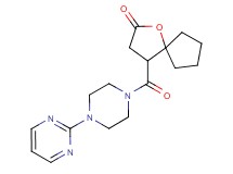 4-[(4-pyrimidin-2-ylpiperazin-1-yl)carbonyl]-1-oxaspiro[4.4]nonan-2-one