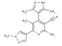 2-amino-4-(3,5-dimethyl-1H-pyrazol-4-yl)-5-methyl-6-(1-methyl-1H-pyrazol-4-yl)nicotinonitrile