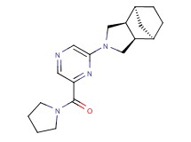 (1R*,2R*,6S*,7S*)-4-[6-(1-pyrrolidinylcarbonyl)-2-pyrazinyl]-4-azatricyclo[5.2.1.0~2,6~]decane