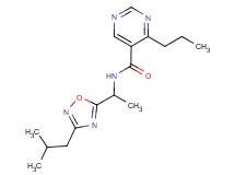 N-[1-(3-isobutyl-1,2,4-oxadiazol-5-yl)ethyl]-4-propylpyrimidine-5-carboxamide