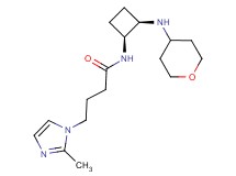 4-(2-methyl-1H-imidazol-1-yl)-N-[(1S*,2R*)-2-(tetrahydro-2H-pyran-4-ylamino)cyclobutyl]butanamide