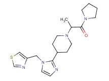 1-[1-methyl-2-oxo-2-(1-pyrrolidinyl)ethyl]-4-[1-(1,3-thiazol-4-ylmethyl)-1H-imidazol-2-yl]piperidine