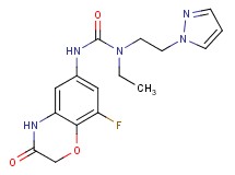 N-ethyl-N'-(8-fluoro-3-oxo-3,4-dihydro-2H-1,4-benzoxazin-6-yl)-N-[2-(1H-pyrazol-1-yl)ethyl]urea
