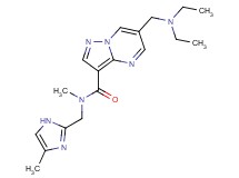 6-[(diethylamino)methyl]-N-methyl-N-[(4-methyl-1H-imidazol-2-yl)methyl]pyrazolo[1,5-a]pyrimidine-3-carboxamide
