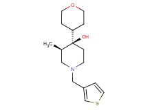 (3R*,4R*)-3-methyl-4-(tetrahydro-2H-pyran-4-yl)-1-(3-thienylmethyl)-4-piperidinol