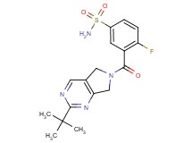 3-[(2-tert-butyl-5,7-dihydro-6H-pyrrolo[3,4-d]pyrimidin-6-yl)carbonyl]-4-fluorobenzenesulfonamide