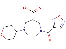 1-(1,2,5-oxadiazol-3-ylcarbonyl)-4-(tetrahydro-2H-pyran-4-yl)-1,4-diazepane-6-carboxylic acid