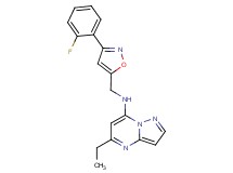5-ethyl-N-{[3-(2-fluorophenyl)-5-isoxazolyl]methyl}pyrazolo[1,5-a]pyrimidin-7-amine