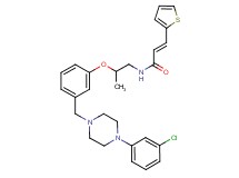 (2E)-N-[2-(3-{[4-(3-chlorophenyl)-1-piperazinyl]methyl}phenoxy)propyl]-3-(2-thienyl)acrylamide